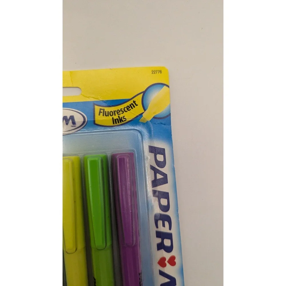 Paper Mate Intro Highlighters 6 Count Assorted Fluorescent Chisel Tip‎ 22776 NOS